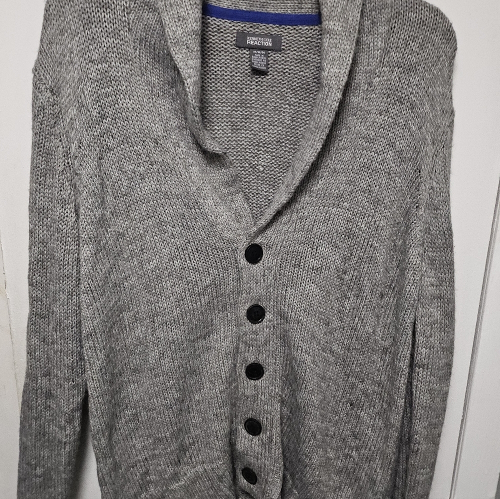 Kenneth Cole Reaction Charcoal Cardigan Sweater